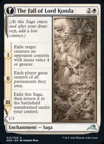 {C} The Fall of Lord Konda // Fragment of Konda [Kamigawa: Neon Dynasty][NEO 012]