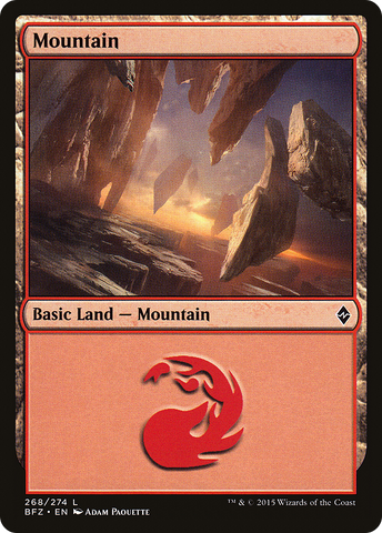 {B}[BFZ 268] Mountain (268a) [Battle for Zendikar]