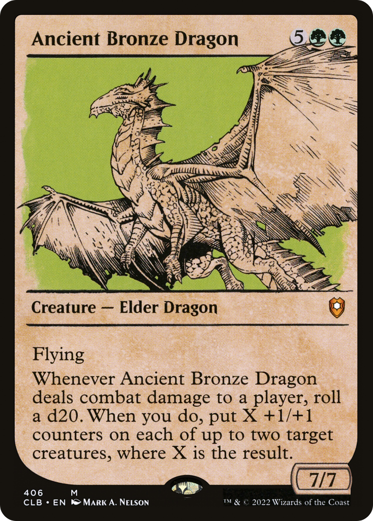 {R} Ancient Bronze Dragon (Showcase) [Commander Legends: Battle for Baldur's Gate][CLB 406]
