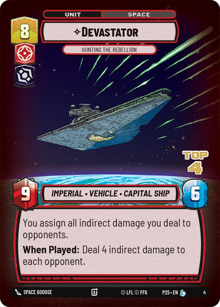 {SW-R}Devastator - Hunting the Rebellion (4) (Top 4) (4) [2025 Promo]