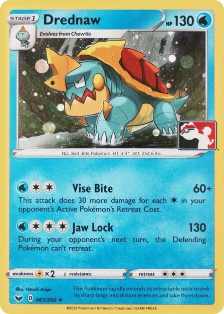 [PKM] Drednaw (061/202) (Play Pokemon Promo) [League & Championship Cards]