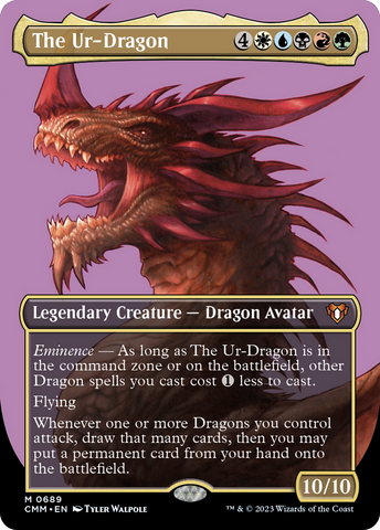 {R} The Ur-Dragon (Borderless Alternate Art) [Commander Masters][CMM 689]