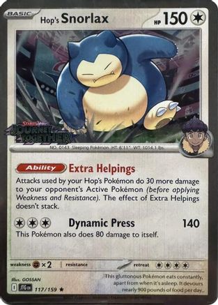 [PKM] Hop's Snorlax (117/159) (Cosmos Holo) [Scarlet & Violet: Journey Together]