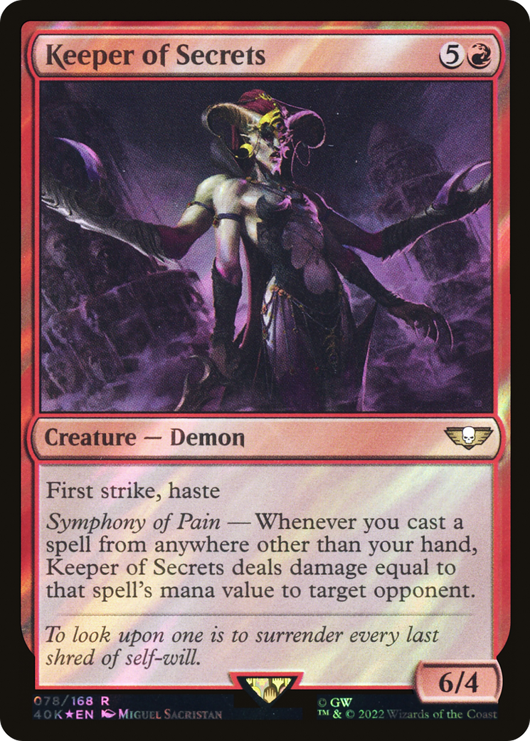 {R} Keeper of Secrets (Surge Foil) [Universes Beyond: Warhammer 40,000][SF 40K 078]
