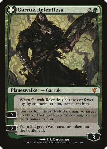 {R} Garruk Relentless // Garruk, the Veil-Cursed [Innistrad][ISD 181]