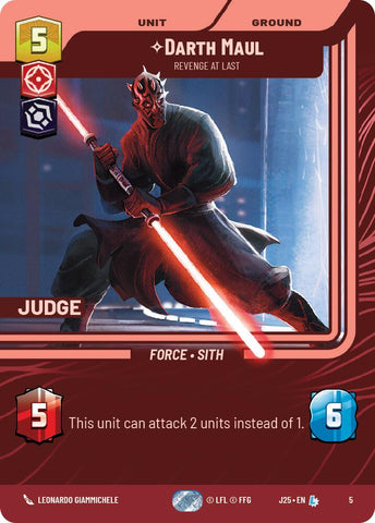 {SW-R}Darth Maul - Revenge at Last (5) (5) [2025 Judge Promo]