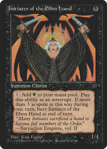 {C} Initiates of the Ebon Hand (Kaja Foglio) [Fallen Empires][FEM 39C]