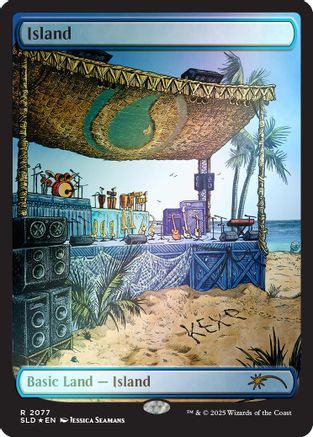 Island (2077) (Rainbow Foil) [SLD 2077]  Foil
