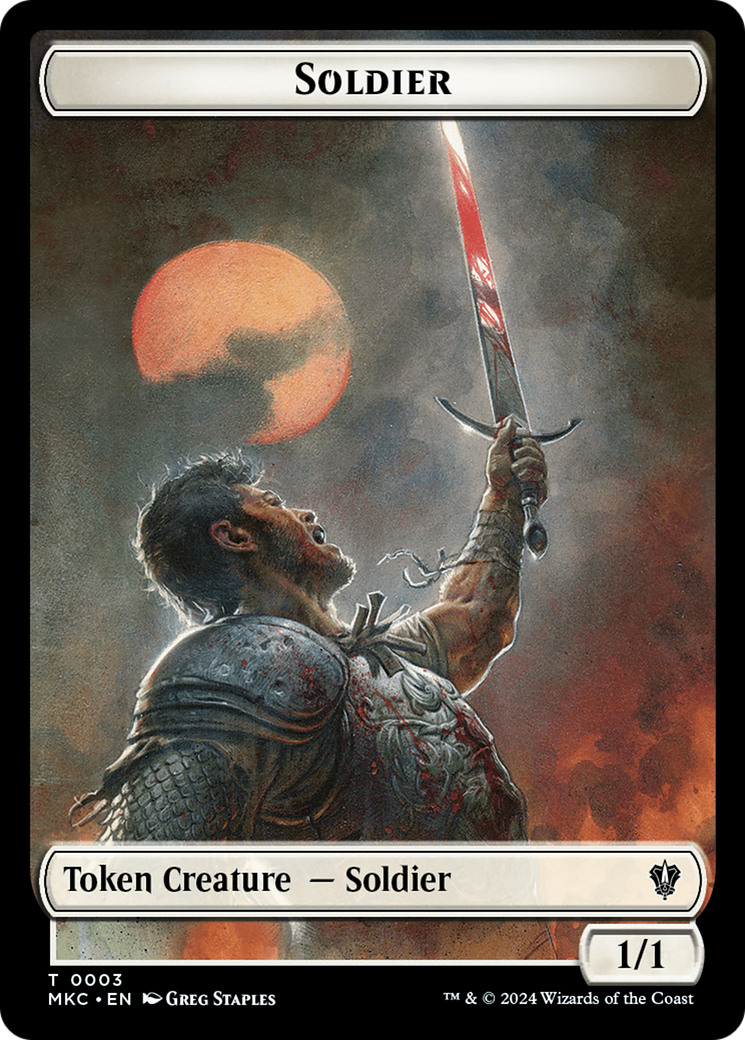 {T} Construct // Soldier Double-Sided Token [Murders at Karlov Manor Commander Tokens][TMKC 23//3]