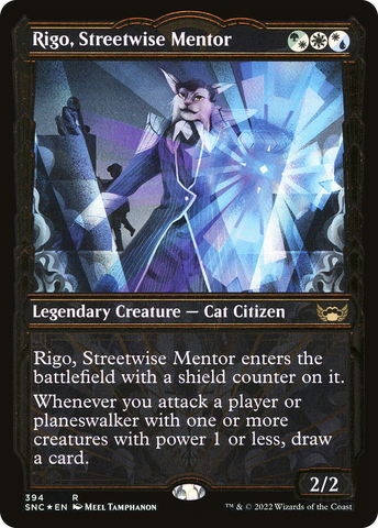 {R} Rigo, Streetwise Mentor (Showcase Golden Age Gilded Foil) [Streets of New Capenna][SNC 394]