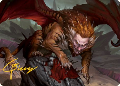 {A} Manticore Art Card (Gold-Stamped Signature) [Dungeons & Dragons: Adventures in the Forgotten Realms Art Series][GS AAFR 006]