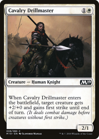 {C} Cavalry Drillmaster [Core Set 2019][M19 008]