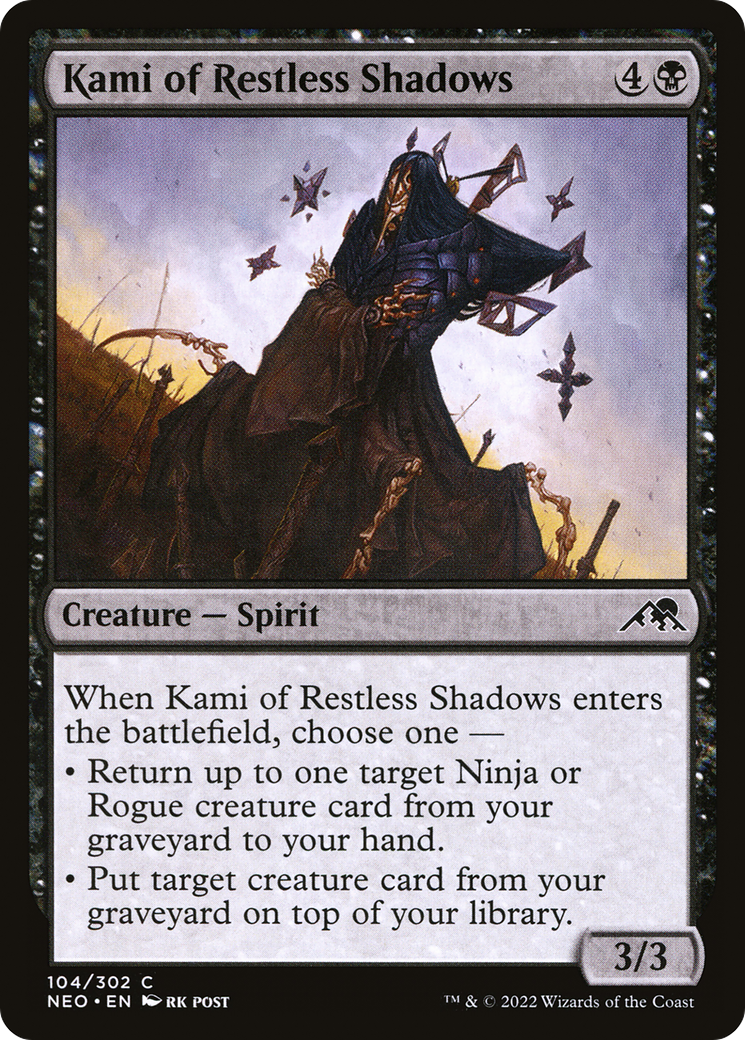 {C} Kami of Restless Shadows [Kamigawa: Neon Dynasty][NEO 104]