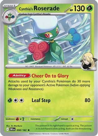 [PKM] Cynthia's Roserade (008/182) [Scarlet & Violet: Destined Rivals]