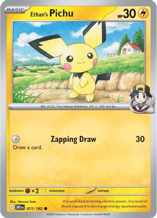 [PKM] Ethan's Pichu (071/182) [Scarlet & Violet: Destined Rivals]