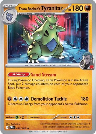 [PKM] Team Rocket's Tyranitar (096/182) [Scarlet & Violet: Destined Rivals]