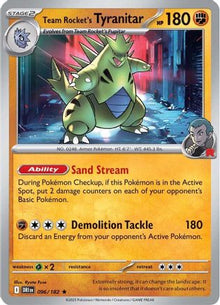 [PKM] Team Rocket's Tyranitar (096/182) [Scarlet & Violet: Destined Rivals]