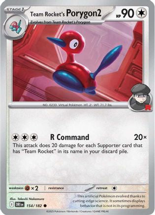 [PKM] Team Rocket's Porygon2 (154/182) [Scarlet & Violet: Destined Rivals]