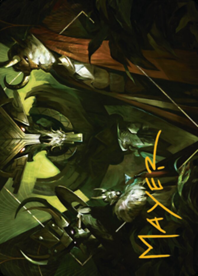 {A} Meeting of the Five Art Card (Gold-Stamped Signature) [Streets of New Capenna Art Series][GS ASNC 030]