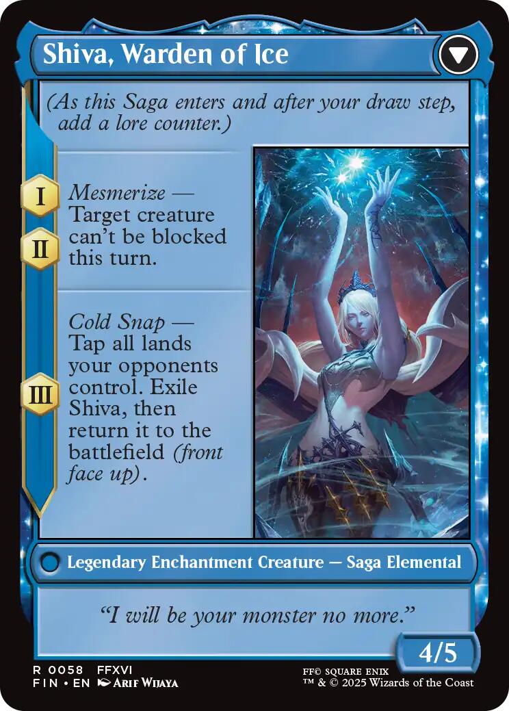 {@R} Jill, Shiva's Dominant // Shiva, Warden of Ice [FINAL FANTASY][FIN 058]