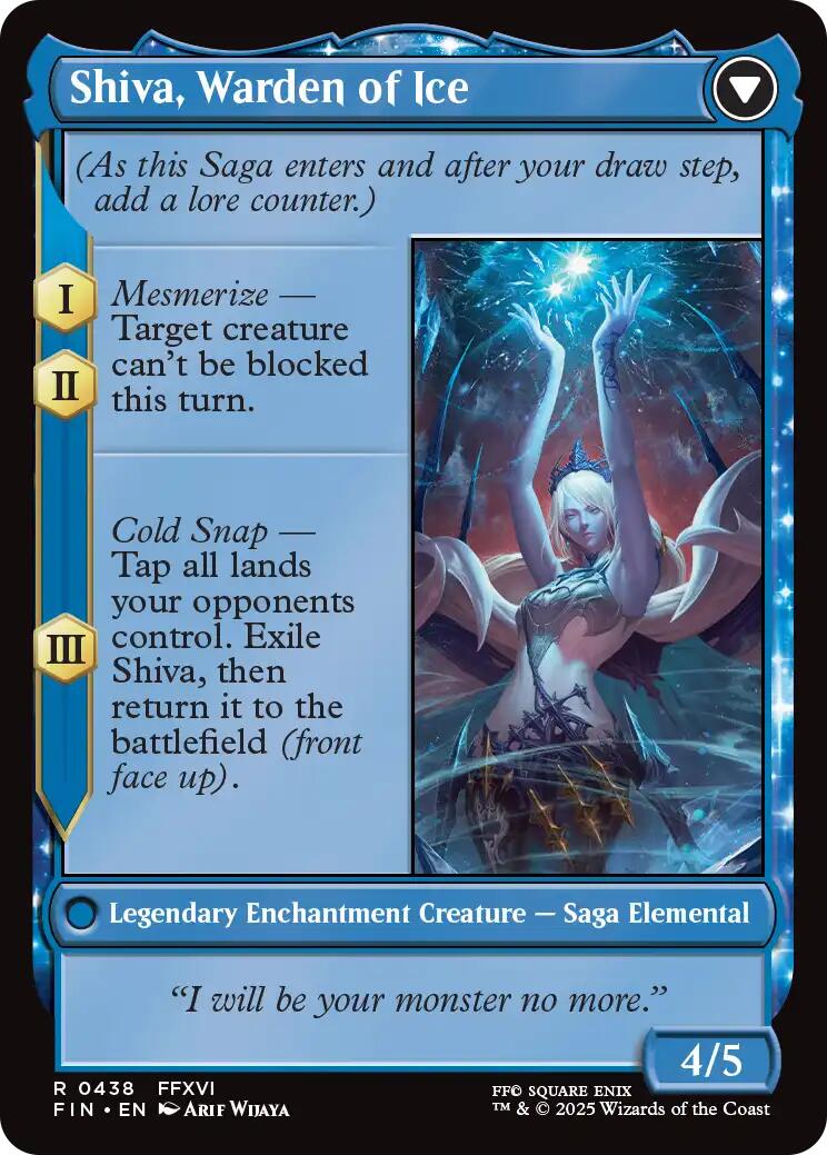 {@R} Jill, Shiva's Dominant // Shiva, Warden of Ice (Extended Art) [FINAL FANTASY][FIN 438]