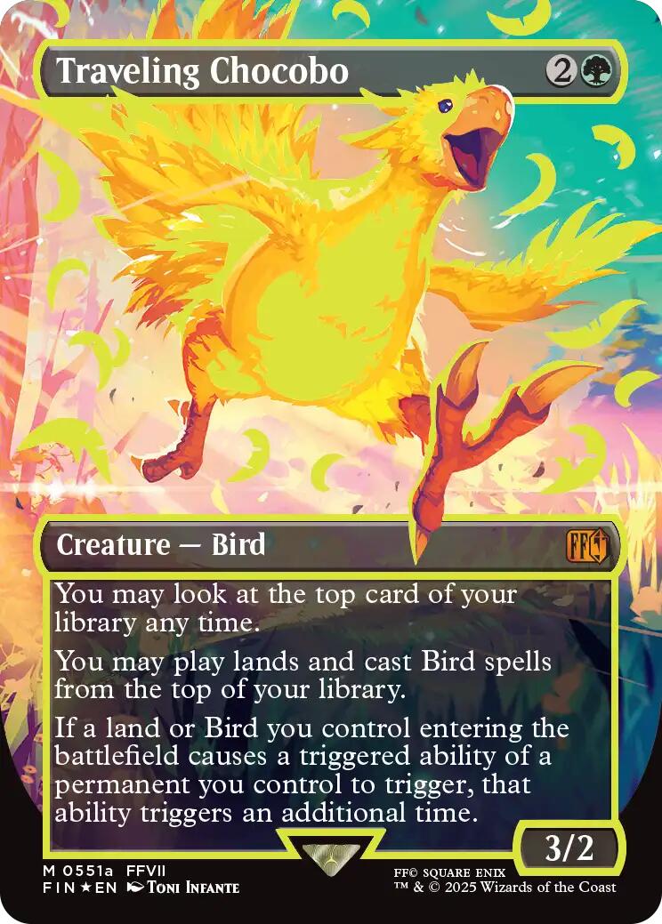 {@@FIN R} Traveling Chocobo (Borderless) (Neon Ink Yellow) [FINAL FANTASY][FIN 511A]