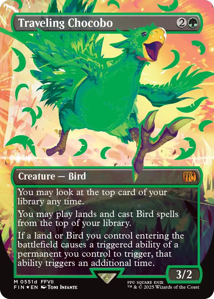 {@R} Traveling Chocobo (Borderless) (Neon Ink Green) [FINAL FANTASY][FIN 511D]
