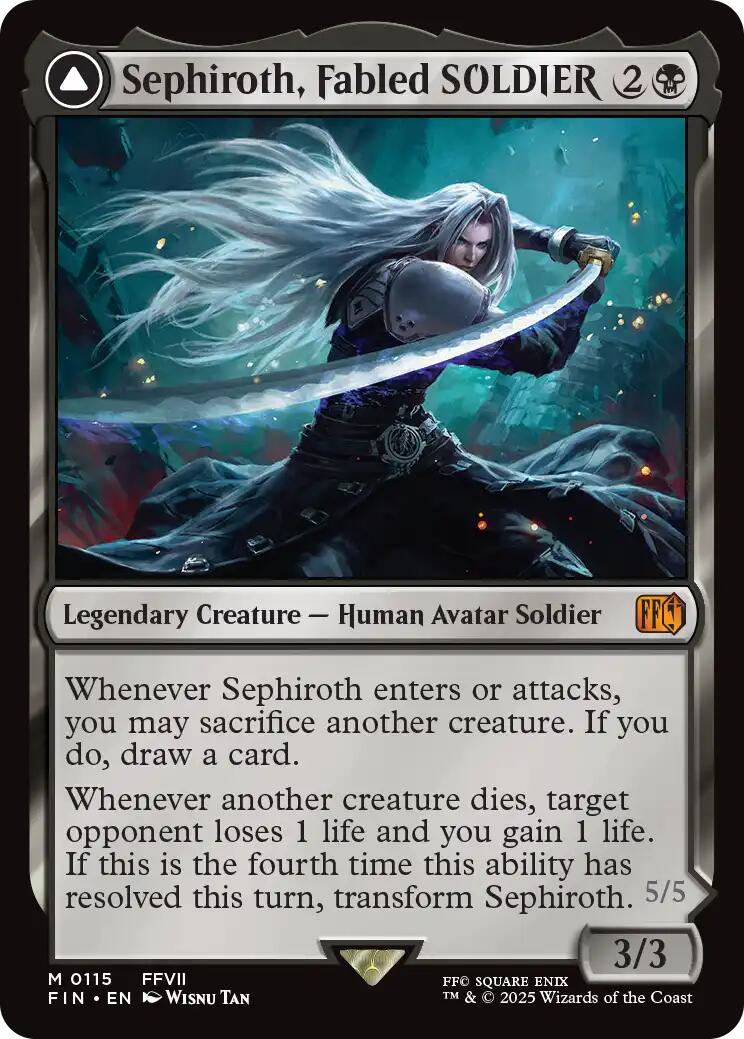 {@@FIN R} Sephiroth, Fabled SOLDIER // Sephiroth, One-Winged Angel [FINAL FANTASY][FIN 115]