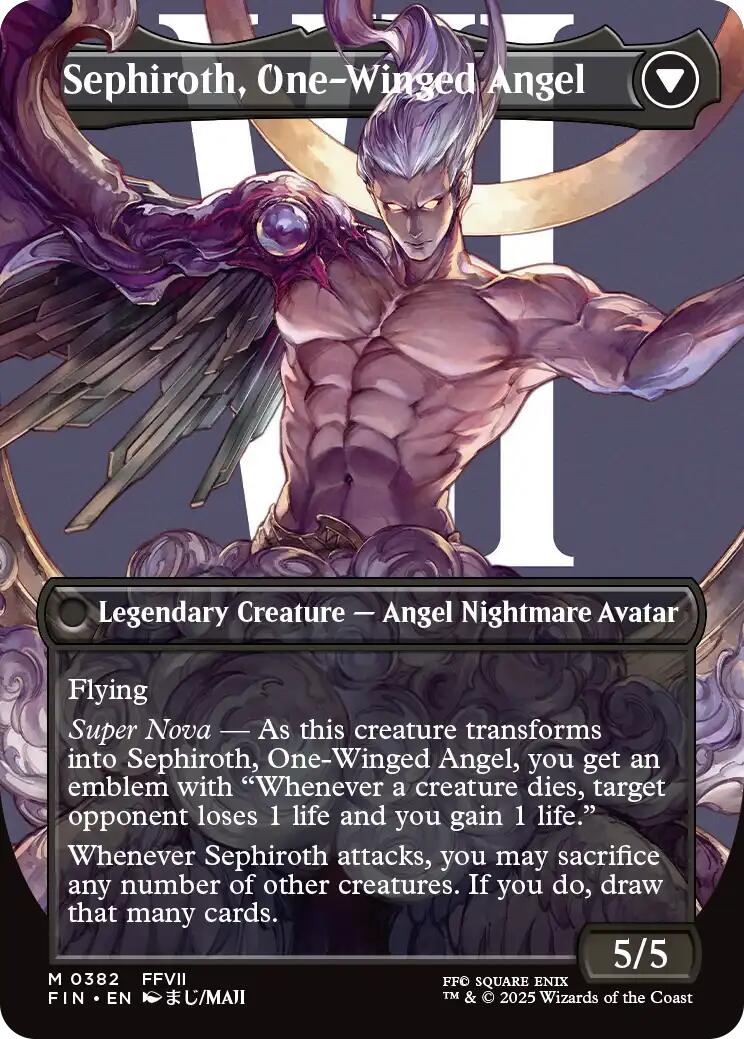 {@R} Sephiroth, Fabled SOLDIER // Sephiroth, One-Winged Angel (Borderless) (0382) [FINAL FANTASY][FIN 382]