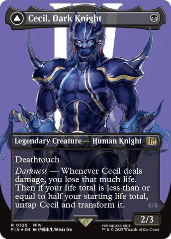 {@R} Cecil, Dark Knight // Cecil, Redeemed Paladin (Borderless) (Surge Foil) [FINAL FANTASY][FIN 525]