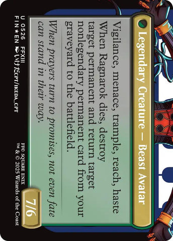 {@C} Fang, Fearless l'Cie (Borderless) (Surge Foil) [FINAL FANTASY][FIN 526]