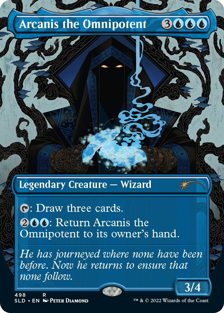 {R} Arcanis the Omnipotent (Borderless) [Secret Lair Drop Series][SLD 498]