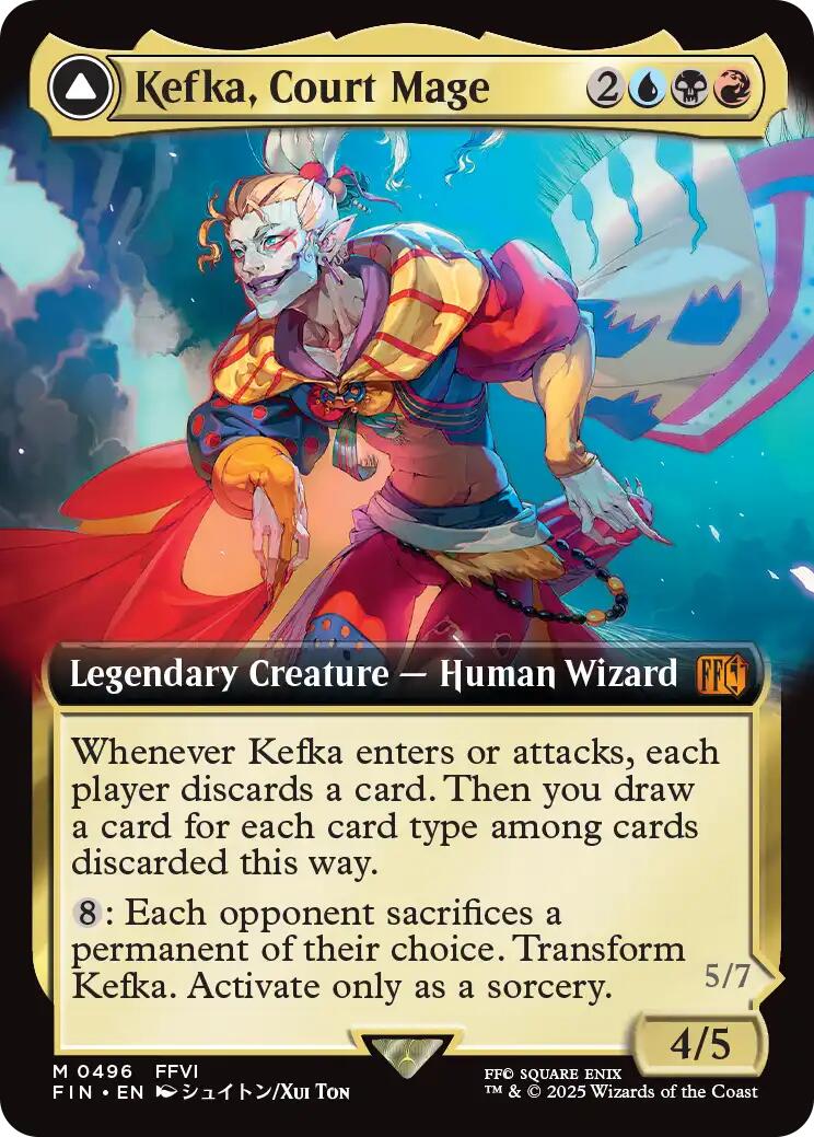 {@R} Kefka, Court Mage // Kefka, Ruler of Ruin (Extended Art) [FINAL FANTASY][FIN 496]
