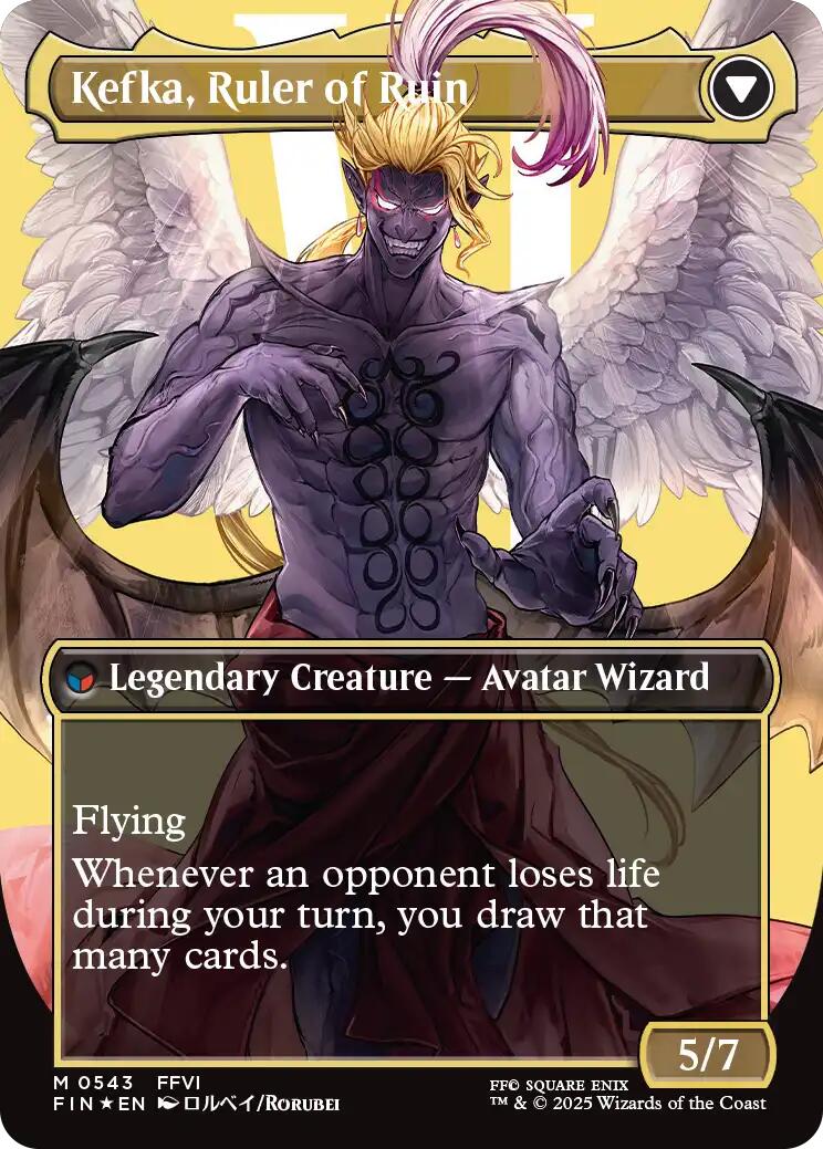{@R} Kefka, Court Mage // Kefka, Ruler of Ruin (Borderless) (Surge Foil) [FINAL FANTASY][FIN 543]