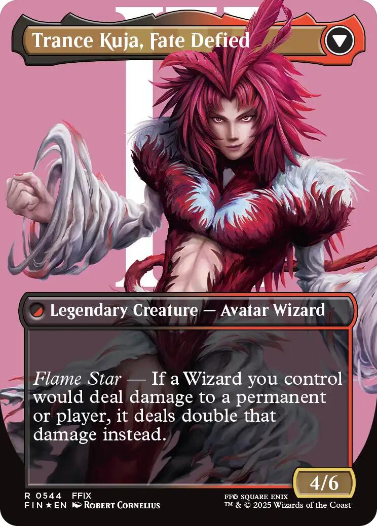 {@@FIN R} Kuja, Genome Sorcerer // Trance Kuja, Fate Defied (Borderless) (Surge Foil) [FINAL FANTASY][FIN 544]