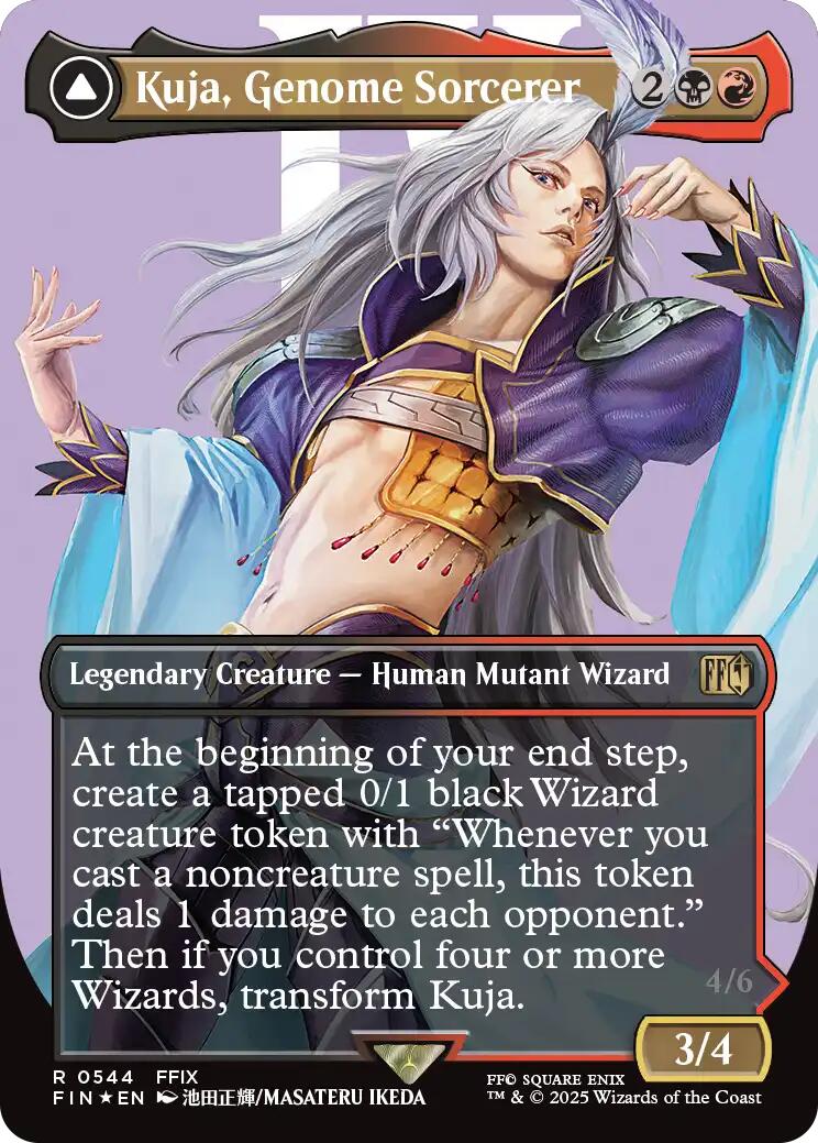 {@@FIN R} Kuja, Genome Sorcerer // Trance Kuja, Fate Defied (Borderless) (Surge Foil) [FINAL FANTASY][FIN 544]