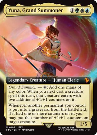 {R} Yuna, Grand Summoner (Extended Art) [FINAL FANTASY Commander][FIC 192]