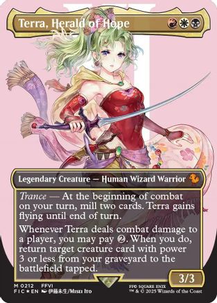 {R} Terra, Herald of Hope (Borderless) (Surge Foil) [FINAL FANTASY Commander][FIC 212]
