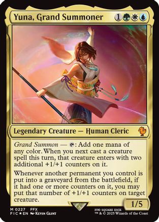{R} Yuna, Grand Summoner (Surge Foil) [FINAL FANTASY Commander][FIC 227]