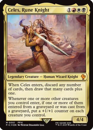 {R} Celes, Rune Knight (0001) [FINAL FANTASY Commander][FIC 001]