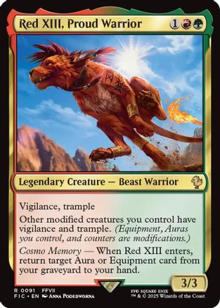 {R} Red XIII, Proud Warrior [FINAL FANTASY Commander][FIC 091]