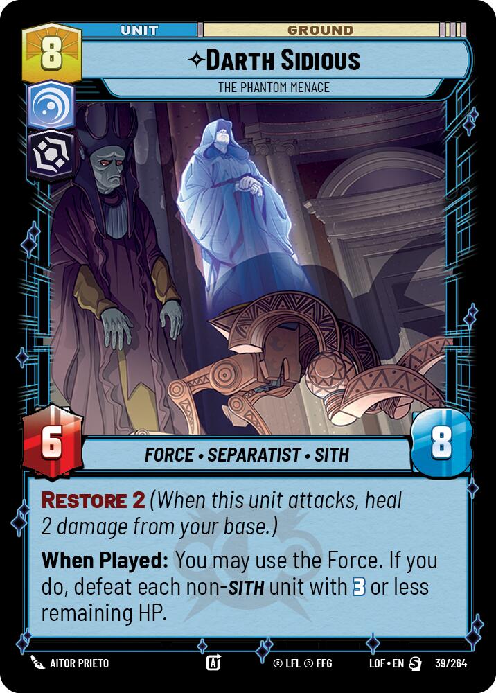 {SW-R}Darth Sidious - The Phantom Menace (39/264) (39/264) [Legends of the Force]