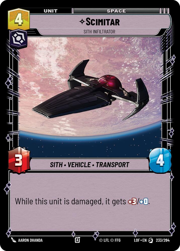 {SW-R}Scimitar - Sith Infiltrator (233/264) (233/264) [Legends of the Force]
