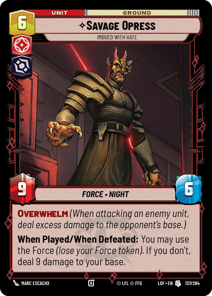 {SW-C}Savage Opress - Imbued With Hate (137/264) (137/264) [Legends of the Force]