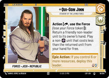 {SW-LD}Qui-Gon Jinn - Student of the Living Force (016/264) (016/264) [Legends of the Force]