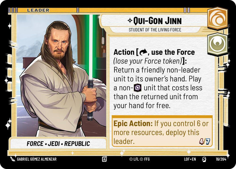 {SW-LD}Qui-Gon Jinn - Student of the Living Force (016/264) (016/264) [Legends of the Force]