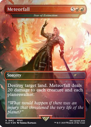 Meteorfall - Star of Extinction (Rainbow Foil) [SLD 1862]  Foil
