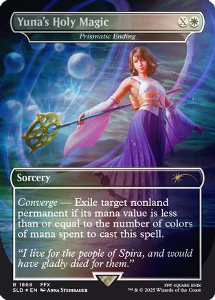 Yuna's Holy Magic - Prismatic Ending (Rainbow Foil) [Secret Lair Drop Series]