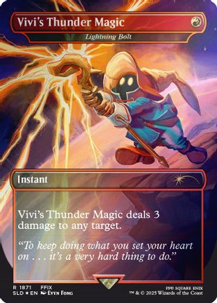 Vivi's Thunder Magic - Lightning Bolt (Rainbow Foil) [Secret Lair Drop Series]