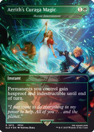 Aerith's Curaga Magic - Heroic Intervention (Rainbow Foil) [SLD 1872]  Foil